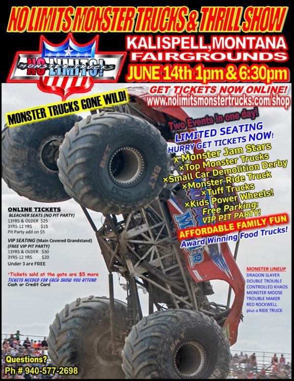 Kalispell June 14th 6:30pm VIP Child 3yrs thru 12yrs single ticket main covered grandstand! - Image 2