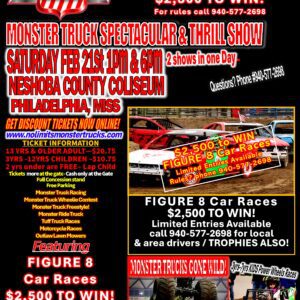 No Limits Monster Trucks Feb 21st 6 pack 7pm